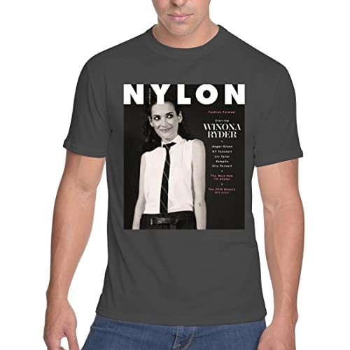 Winona Ryder   Men's Soft & Comfortable T Shirt PDI #PIDP, Black, Small
