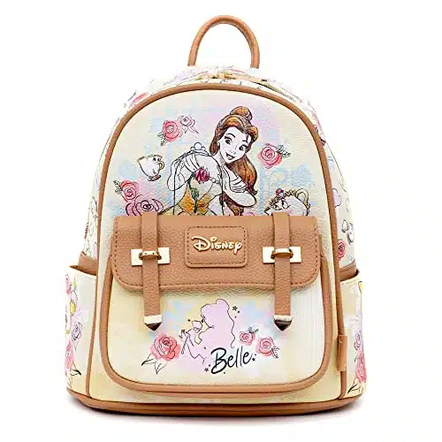 Wondapop Disney Beauty and the Beast Belle Vegan Leather Fashion Mini Backpack
