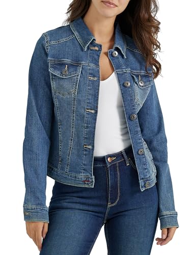 Wrangler Authentics Women's Stretch Denim Jacket, Blue, X Large