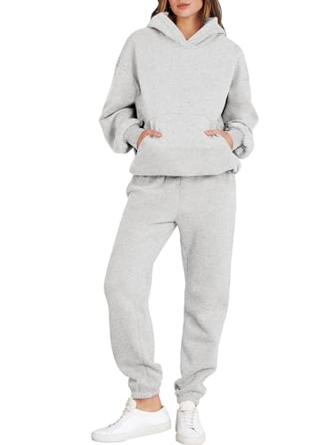 ANRABESS Women's Piece Oversized Hoodie & Jogger Sweatsuit Set