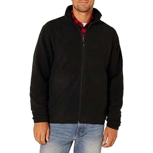 Amazon Essentials Men's Full Zip Fleece Jacket (Available in Big & Tall), Black, Small