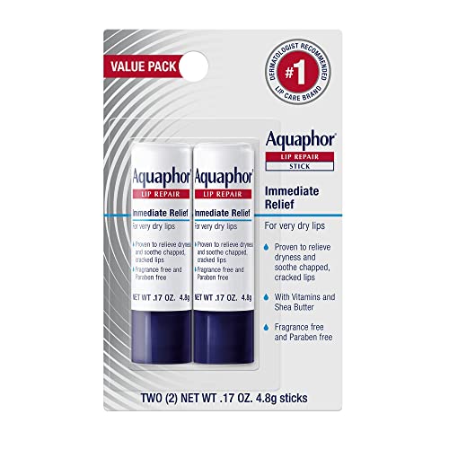 Aquaphor Lip Repair Stick, Lip Protectant, Moisturizing Lip Balm Multipack, Count (Pack of )