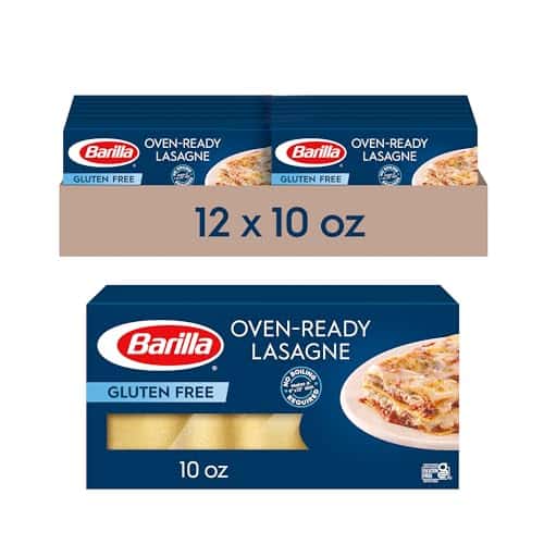 BARILLA Gluten Free Oven Ready Lasagne, Ounce (Pack of )   Non GMO Gluten Free Pasta Made with Blend of Corn & Rice   Vegan Pasta