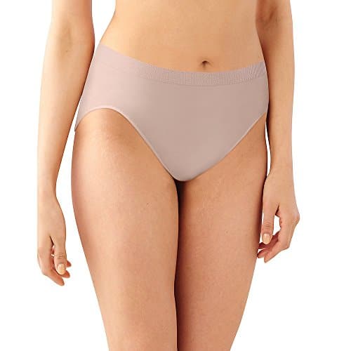 Bali Women's Comfort Revolution Seamless Hicut, Pack Hush Pink DotRosewoodWhite,