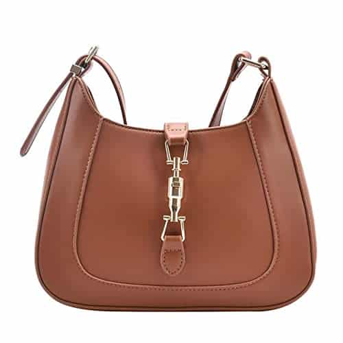 CARZA Shoulder Bag Purse for Women, Handbag Crossbody Underarm PU Leather Wallet Tote, Brown