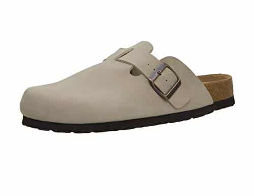 CUSHIONAIRE Women's Hana Cork Footbed Clog with +Comfort, Wide Widths Available, Stone
