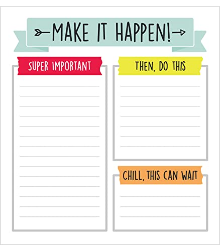 Carson Dellosa Aim High To Do List Notepadx Paper Stationery, Daily Checklist, Goals, Reminders, Notes, Motivational Organizer (sheets)