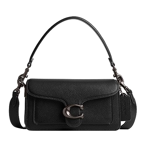 Coach Polished Pebble Leather Tabby Shoulder Bag , Black