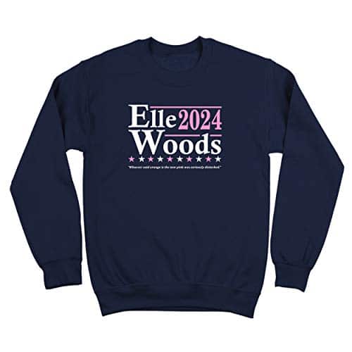 Donkey Tees Elle Woods Election Funny Mens Sweatshirt Medium Navy