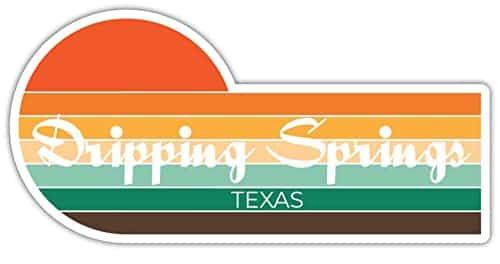 Dripping Springs Texas x Inch Fridge Magnet Retro Vintage Sunset City s Aesthetic Design