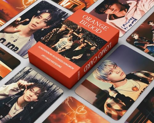 ENHYPEN Photocard pcs Enhypen Orange Blood Album Photocard Kpop Enhypen Lomo Card Orange Blood Photo Card Collection Decorations Gift for Fans Daughter
