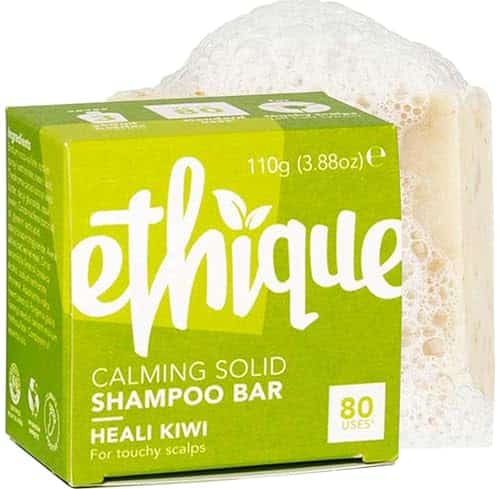 Ethique Calming Solid Shampoo Bar for Dry, Itchy, Flaky, and Oily Scalps and Hair   Heali Kiwi   Vegan, Eco Friendly, Plastic Free, Cruelty Free, oz (Pack of )