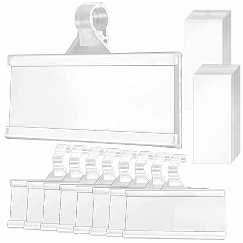 Fansunta Pieces Plastic Wire Shelf Label Holders, Reusable Price Label Holder with locks, Label Display Holder for Retail Supermarket Department Store('' x '')