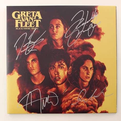 GRETA VAN FLEET FULL BAND (X) SIGNED AUTOGRAPH ALBUM VINYL RECORD W JAMES SPENCE AUTHENTICATION JSA COA   SIGNED BY JOSH KISZKA, JAKE KISZKA, SAM KISZKA, DANNY WAGNER   ANTHEM