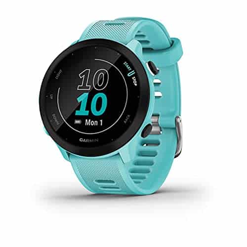 Garmin Forerunner , GPS Running Watch with Daily Suggested Workouts, Up to weeks of Battery Life, Aqua