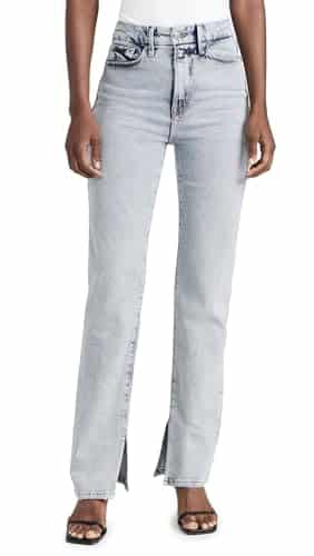 Good American Women's Good Boy Jeans W Inseam Slit, indigo, Blue,