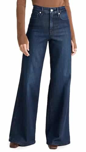 Good American Women's Good Waist Palazzo Jeans, Indigo, Blue,