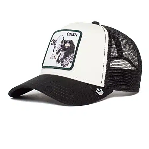 Goorin Bros. The Farm Unisex Original Adjustable Snapback Trucker Hat, White Cash Cow, One Size