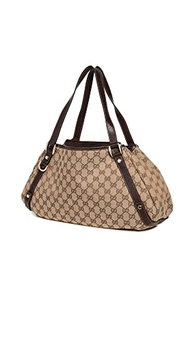 Gucci Women's Pre Loved Abbey Open Tote, Gg Canvas, Brown, One Size