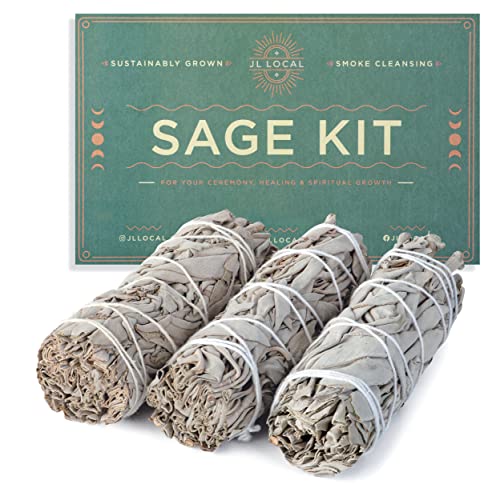 Handcrafted Inch White Sage Sticks   Fresh, Natural California Sage Smudge Sticks with Instructions & Blessings   Wand Sage for Cleansing House Negative Energy & Other Smudging Rituals
