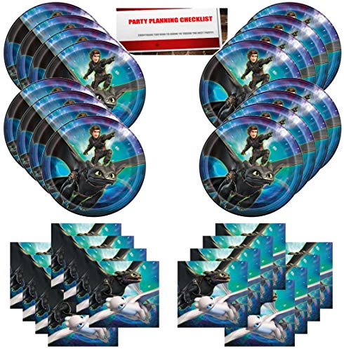 How to Train Your Dragon Birthday Party Supplies Bundle Pack for Guests (Plus Party Planning Checklist by Mikes Super Store)