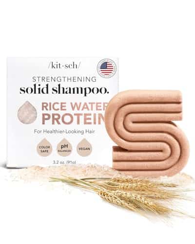 Kitsch Rice Water Shampoo Bar for Hair Growth  Vegan & All Natural Hair Growth Shampoo Bar  Made in US  Rice Shampoo Bar for Strengthening Weak or Damaged Hair  Paraben Free  