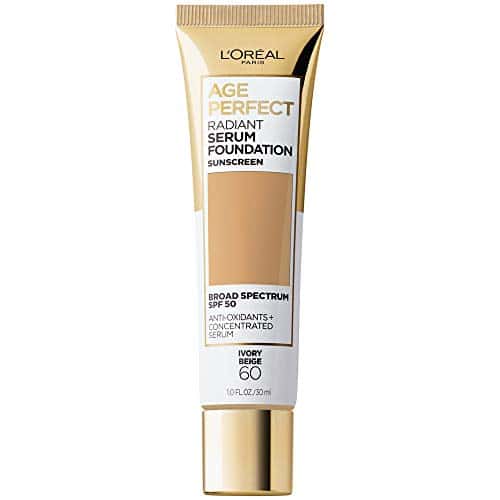L'Oreal Paris Age Perfect Radiant Serum Foundation with SPF , Ivory Beige, Ounce