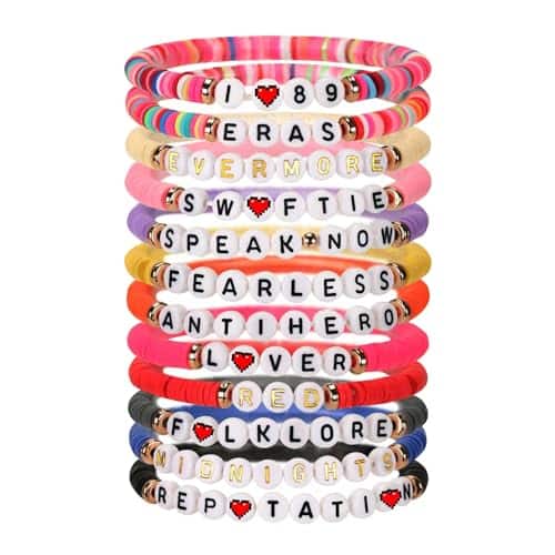 Ltopet Taylor Friendship Bracelets Pcs Swiftie Lover evermore Reputation Antihero Taylor Album Inspired Bracelet TS Inspired Bracelets for Music