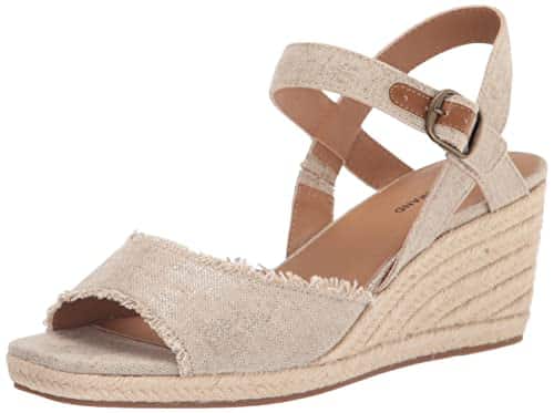 Lucky Brand Women's MINDRA Espadrille Wedge Sandal, Naturalplat,  US