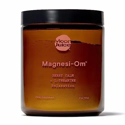 Magnesi Om Supplement for Calm, Relaxation & Regularity with Magnesium & L Theanine   Sugar Free Berry Flavor