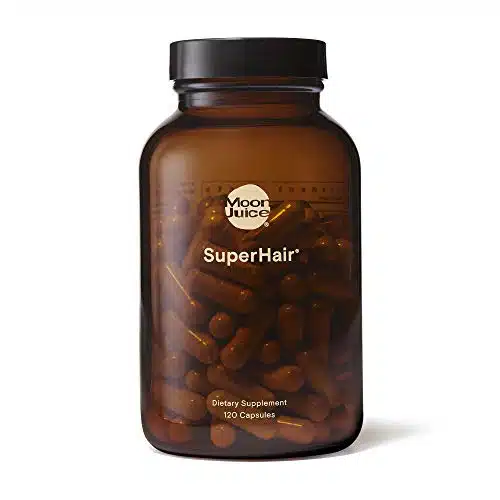 Moon Juice SuperHair Natural Hair Nutrition Supplement & Multivitamin for Healthier, Thicker, Stronger Hair mg Ashwagandha, mcg Biotin& mg SawPalmetto   Vegan, Non GMO (Capsul