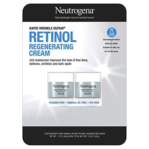 Neutrogena Rapid Wrinkle Repair Retinol Face Moisturizer, Daily Anti Aging Cream with & Hyaluronic Acid to Fight Fine Lines, Wrinkles, Dark Spots, oz (pack of ) Ounce