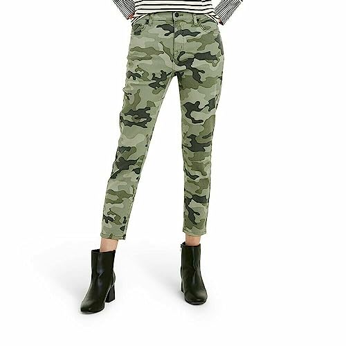 Nili Lotan Women's Camo Print High Rise Ankle Length Skinny Jeans x Target (as, Numeric, Numeric_, Regular, Regular) Green