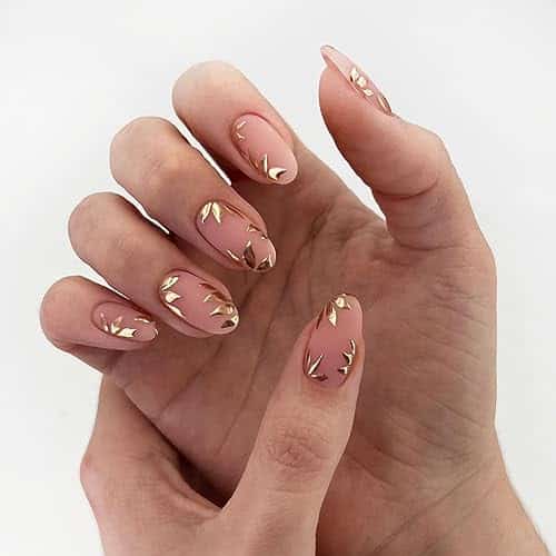 Pcs Press on Nails, Sunjasmine Fake Nails with Designs, Acrylic Nails False Nails with Nail Glue for Women (Medium Fall Leaves)