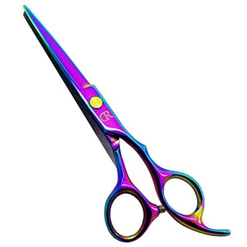 Professional Hair Cutting Shears,Inch Barber hair Cutting Scissors Sharp Blades Hairdresser Haircut For WomenMenkids c Stainless Steel Rainbow Color (Rainbow)