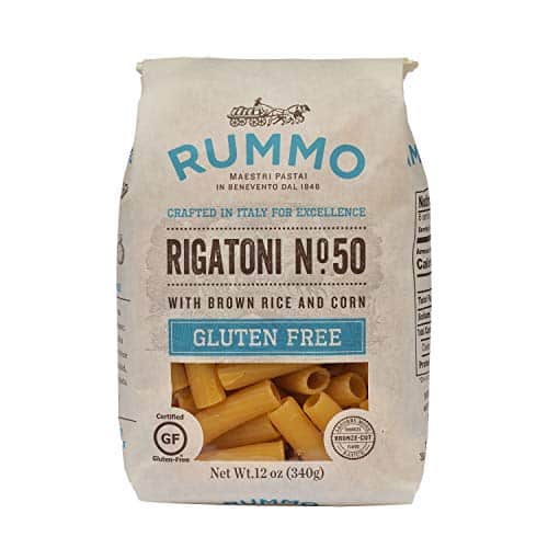 Rummo Italian Pasta GF Rigatoni No., Always Al Dente, Certified Gluten Free, Made in Italy (oz Package)