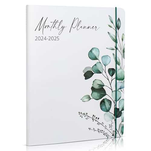 Simplified onthly Planner and Calendar Book   Beautiful Modern Greenery To Do List Notebook Easily Organizes Your Tasks to Boost Productivity   Runs From January Until December