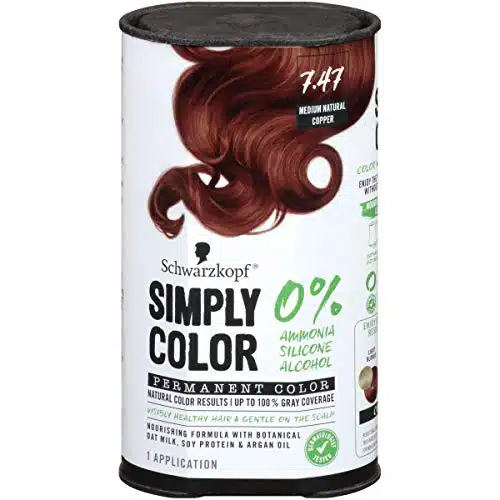 Simply Color Permanent Hair Color, edium Natural Copper