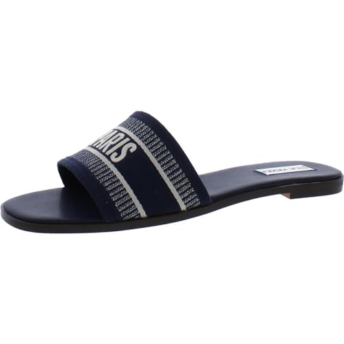 Steve Madden Women's Knox Sandal, Navy Multi,