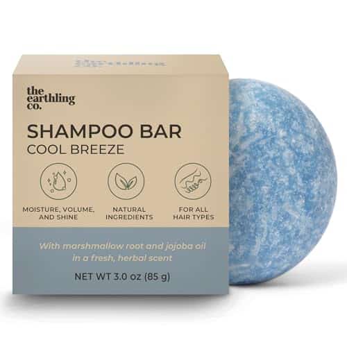 The Earthling Co. Shampoo Bar   Promote Hair Growth, Strengthen & Volumize All Hair Types   Paraben & Sulfate Free formula with Natural, Vegan Ingredients for Dry Hair (Cool B