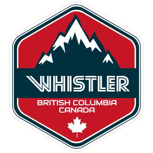 U.S. Custom Stickers Whistler British Columbia Canada Sticker Inch