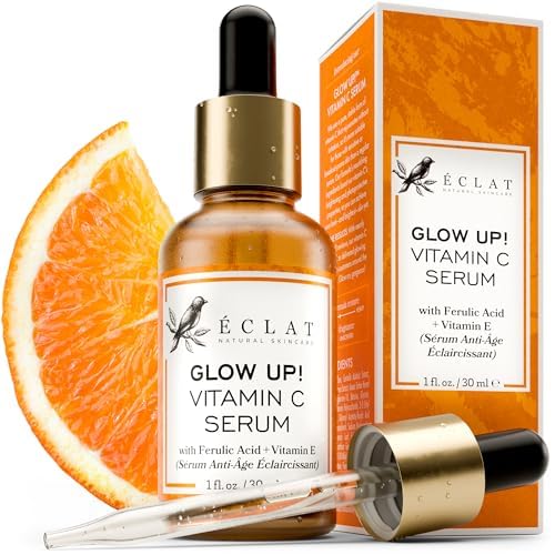 Vitamin C Face Serum   Hyaluronic Acid, Ferulic Acid, & Vit E   Anti Aging Facial Brightening Serum for Skin Care   Timeless Pure Serum , Vit C Serum Oil