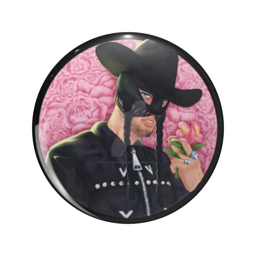orville peck face Pin Round Metal Lapel Pin Hat Shirt Pin Tie Tack Pinback