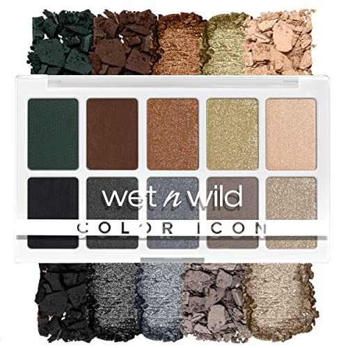 wet n wild Color Icon Pan Eyeshadow Makeup Palette, Blue Lights Off, Long Lasting, Shimmer, Metallic, Glittery, Matte, Rich Smooth Pigment, Cruelty Free