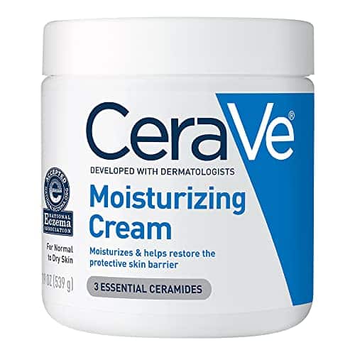 CeraVe Moisturizing Cream  Body and Face Moisturizer for Dry Skin  Body Cream with Hyaluronic Acid and Ceramides  Daily Moisturizer  Oil Free  Fragrance Free  Non Comedogenic 
