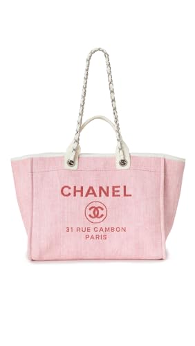 Chanel Women's Pre Loved Chanel ay Deauville Tote, Pink, One Size