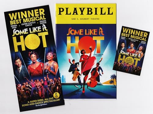 Christian Borle SOME LIKE IT HOT J. Harrison GheeAdrianna HicksAdam HellerMarc Shaiman and Scott Wittman Broadway Playbill with () Advertising Flyers