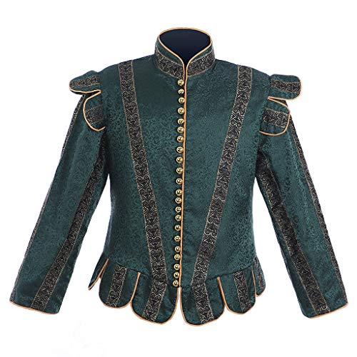 CosplayDiy Tudors men style outfit Henry tudor jerkin doublet Renaissance Nobleman doublet cosplay costume M