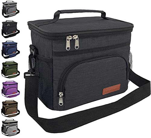 ExtraCharm Insulated Lunch Bag for WomenMen   Reusable Lunch Box for Office Picnic Hiking Beach   Leakproof Cooler Tote Bag Organizer with Adjustable Shoulder Strap for Adults