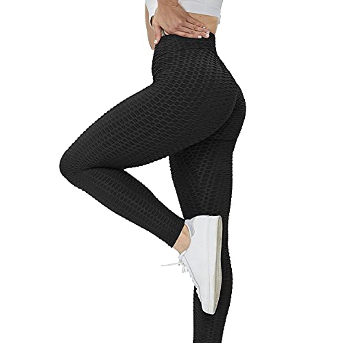FORLIFE Tiktok Butt Leggings,Butt Lift Leggings Workout Leggings for Women Black